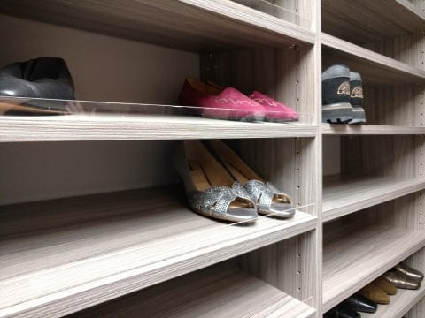 Custom Closet Shoe Shelves